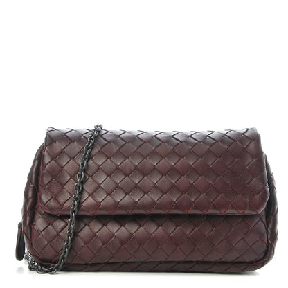 Bottega Veneta Nappa Intrecciato Mini Chain Messenger Dark Barolo 1 of 7