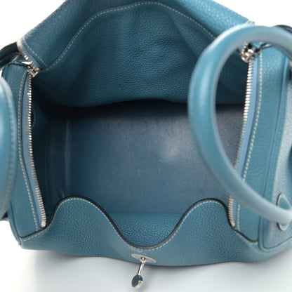 Hermes Taurillon Clemence Lindy 34 Bleu Jean 4 of 8