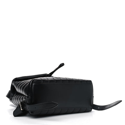 Saint Laurent Calfskin Y Quilted Monogram Small Loulou Backpack Black 3 of 9
