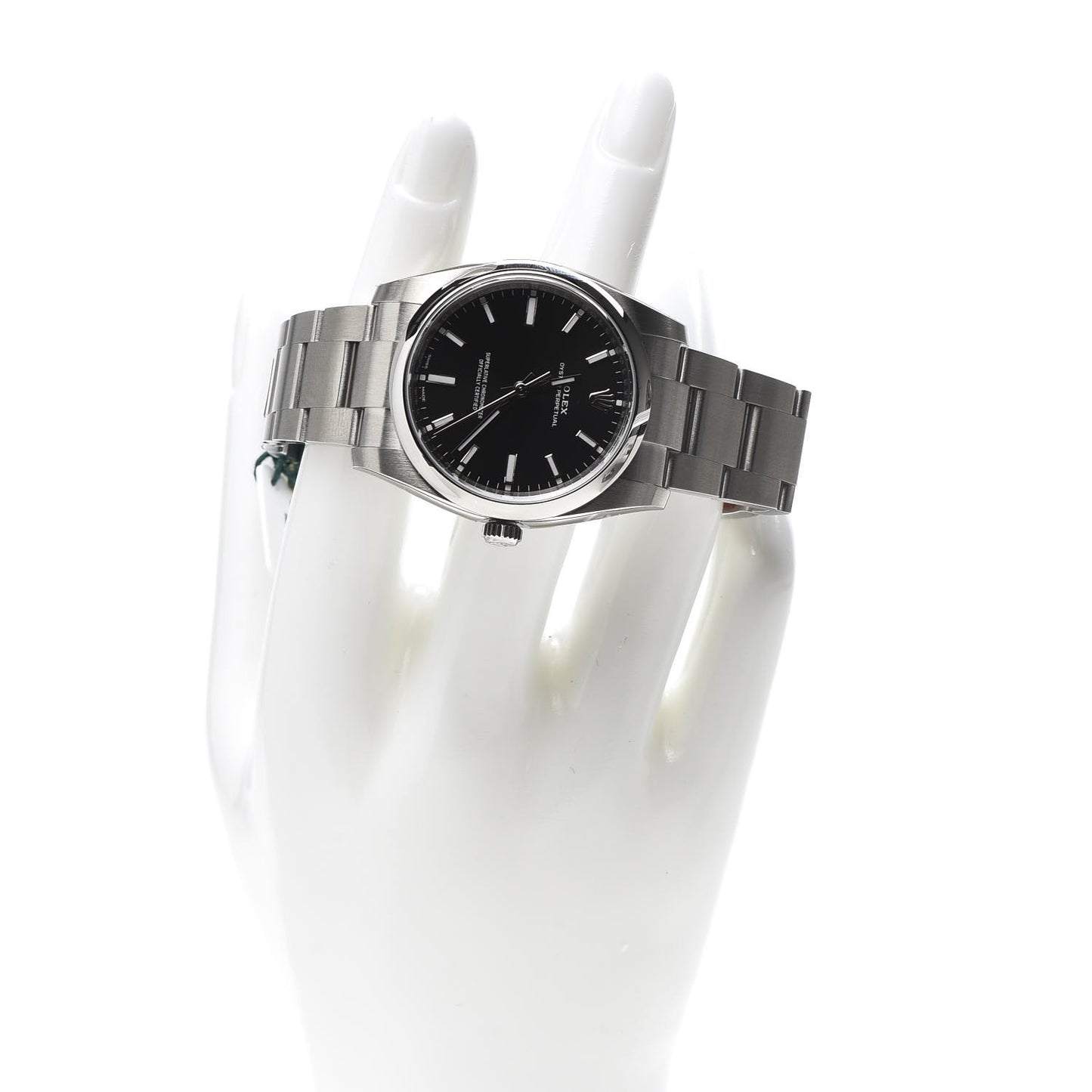 Stainless Steel 34mm Oyster Perpetual Watch Black 114200
