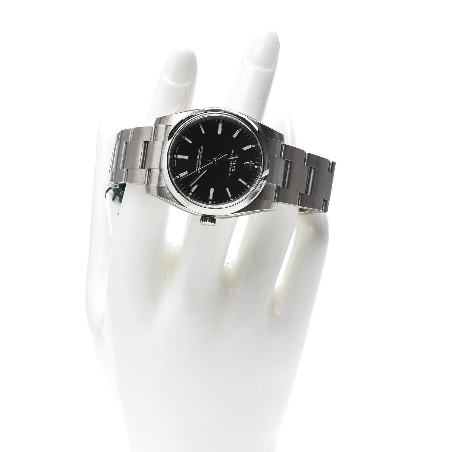 Rolex Stainless Steel 34mm Oyster Perpetual Watch Black 114200 2 of 7