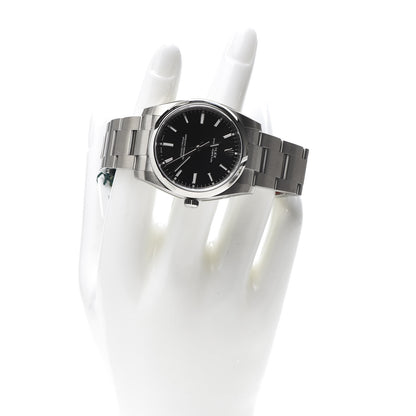 Rolex Stainless Steel 34mm Oyster Perpetual Watch Black 114200 2 of 7