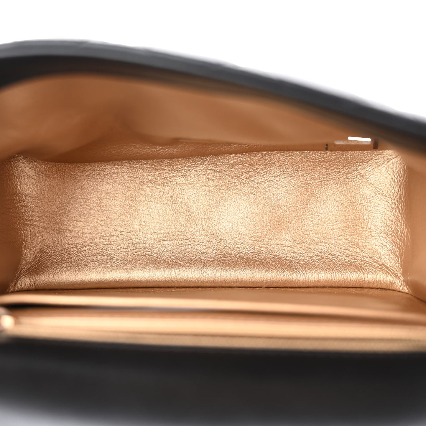 Lambskin Quilted Mini Pearl Crush Flap Black