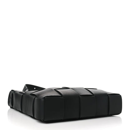 Bottega Veneta Lambskin Maxi Intrecciato Cassette Messenger Black 4 of 11