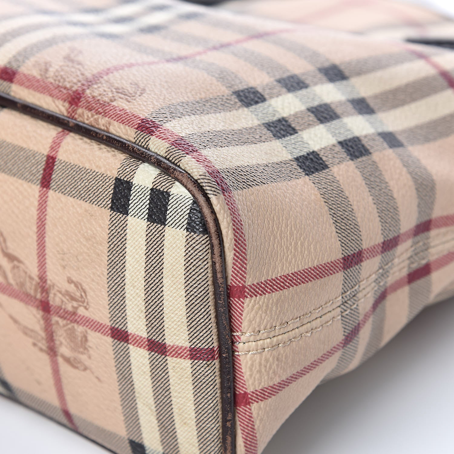 Burberry Haymarket Check Small Onslow Tote Chocolate 15 of 20