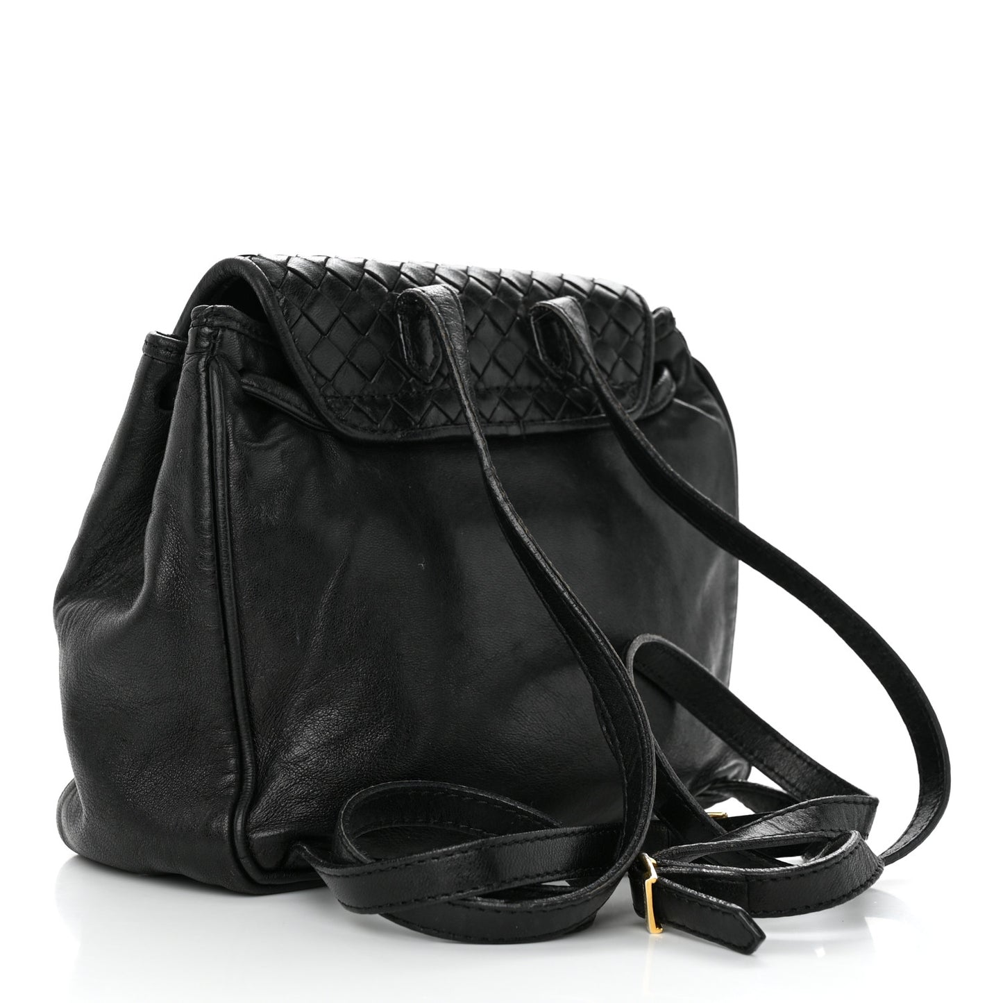 Nappa Intrecciato Small Backpack Black