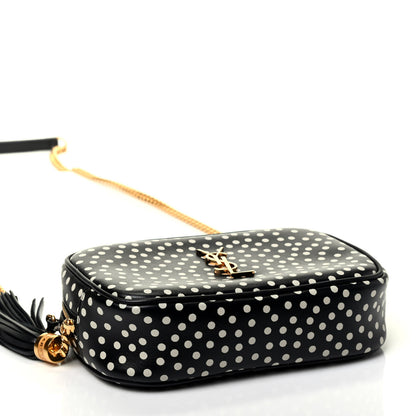 Saint Laurent Calfskin Printed Polka Dot Mini Lou Camera Bag Black Crema Soft 3 of 4