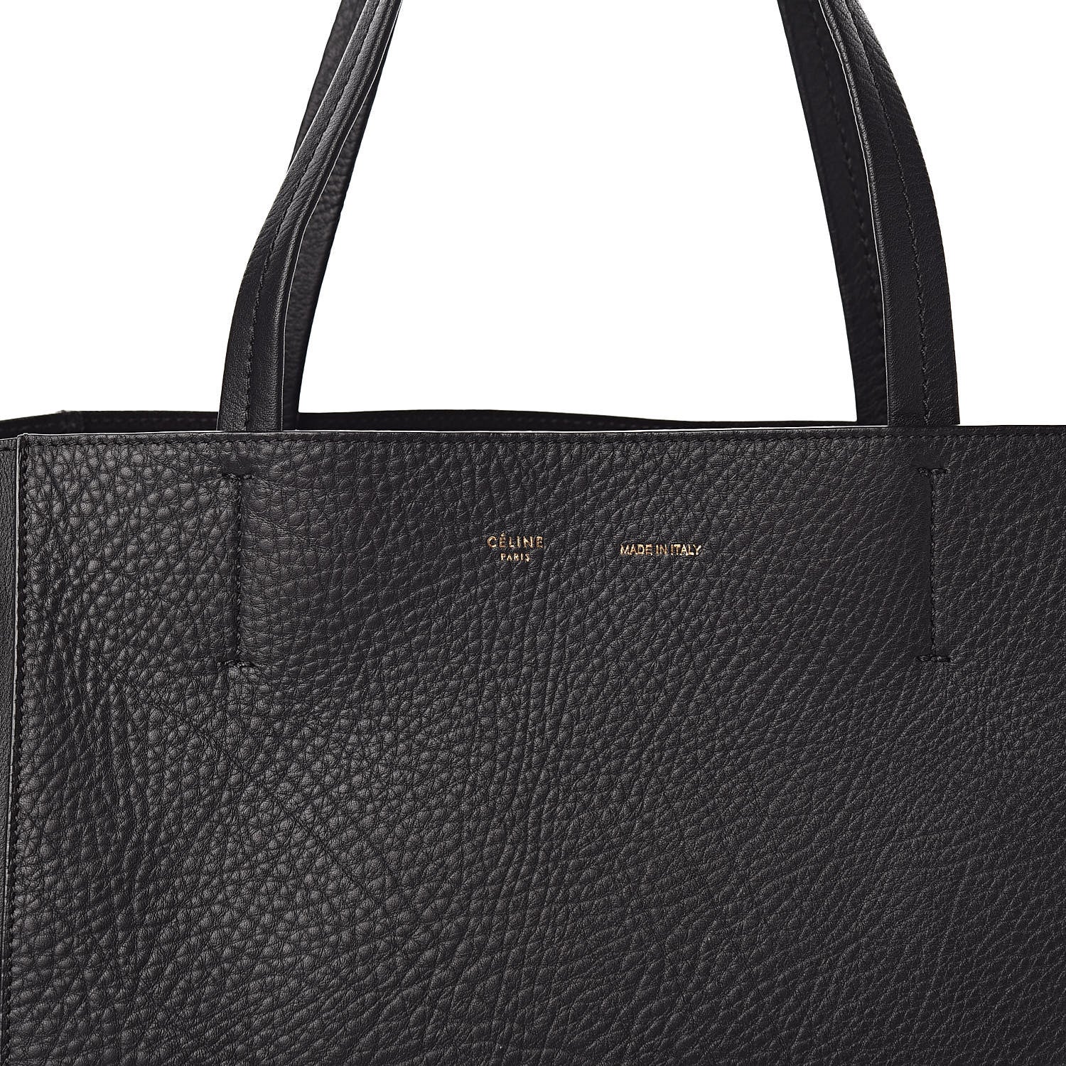 Celine Velluto Smooth Calfskin Medium Horizontal Cabas Phantom Black 6 of 10