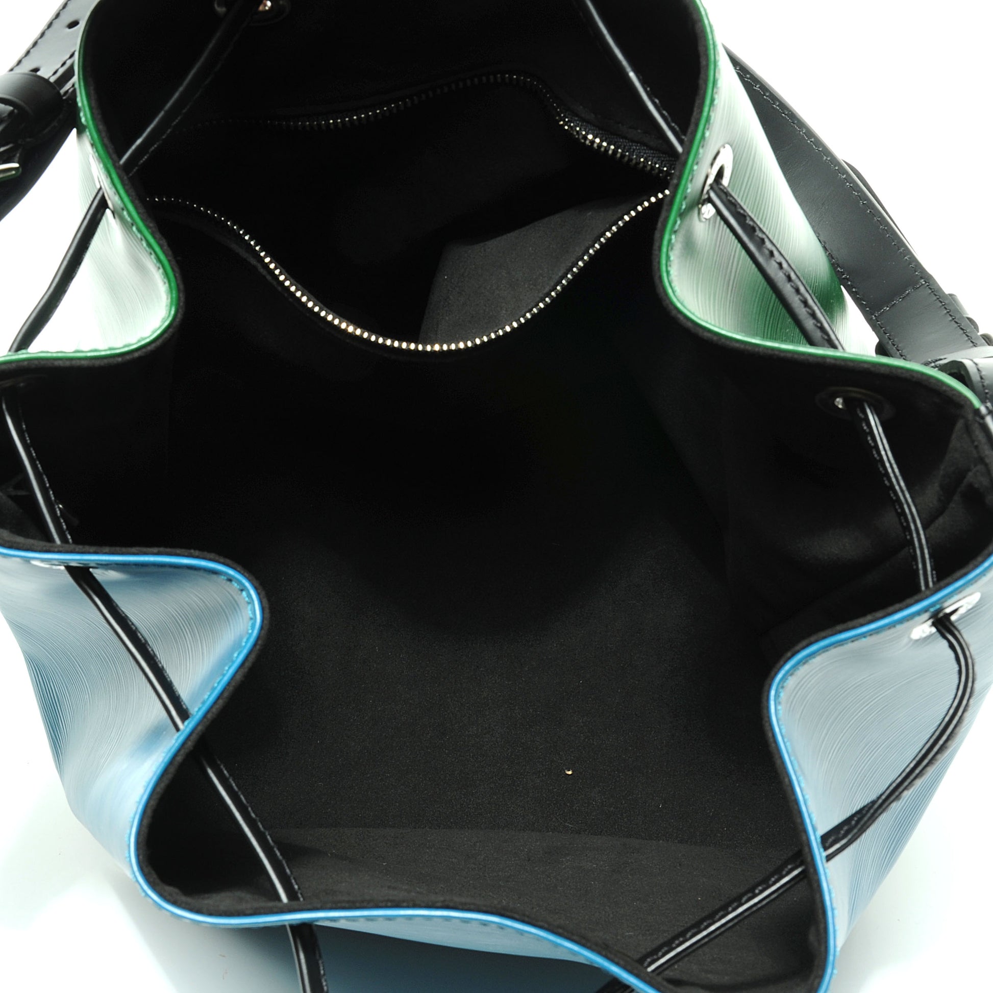 Louis Vuitton Epi Tri-Color Petit Noe Cyan Menthe Black 7 of 9