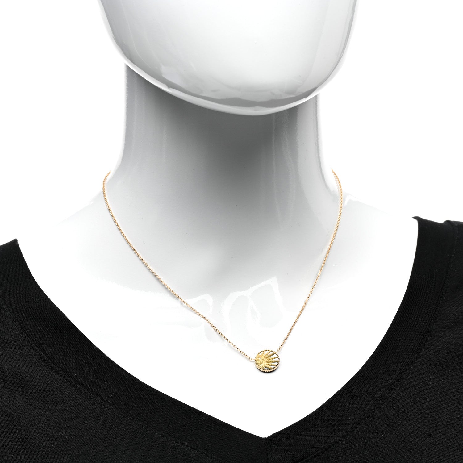Christian Dior 18K Yellow Gold Diamond Black Onyx Mother of Pearl Rose Celeste Pendant Necklace 2 of 4