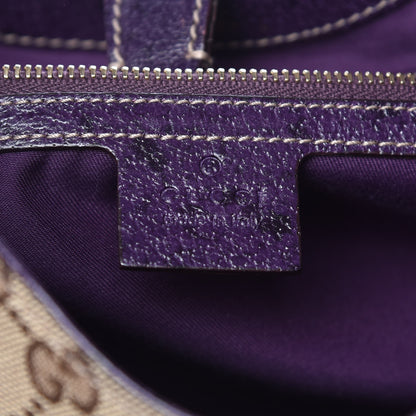 Gucci Monogram Calfskin Bardot Tote Purple 6 of 9
