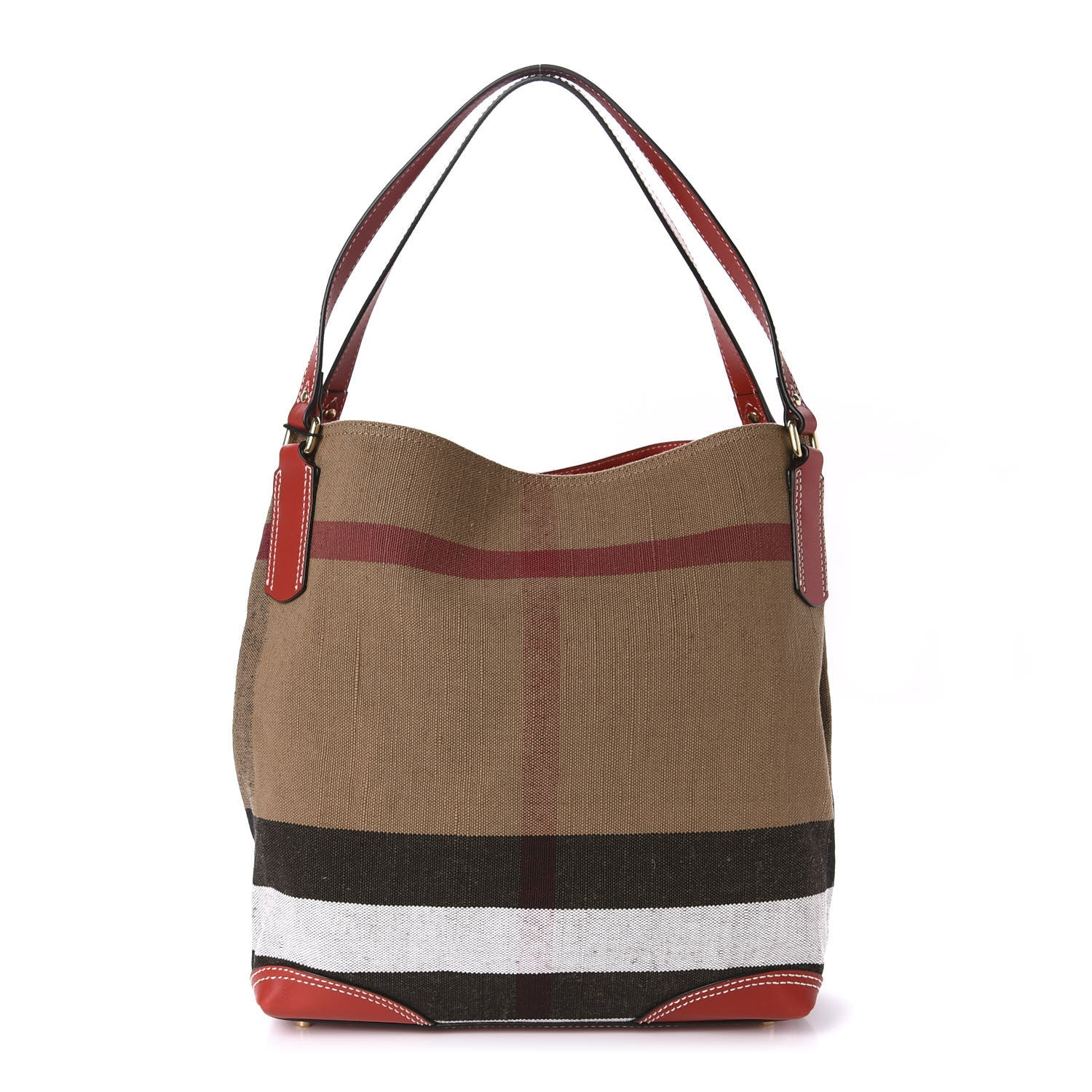 Burberry Canvas Mega Check Medium Maidstone Cadmium Red 1 of 11