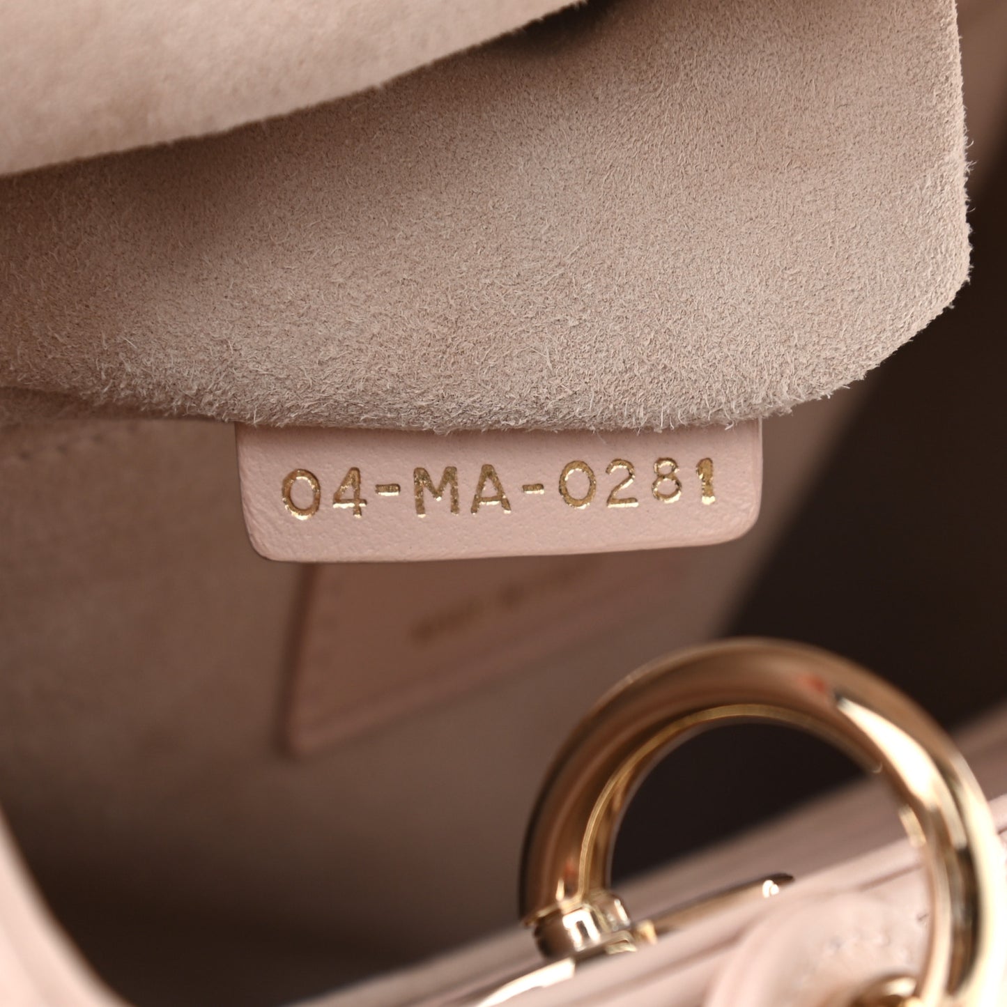Lambskin Cannage Medium Lady Dior Rose Poudre
