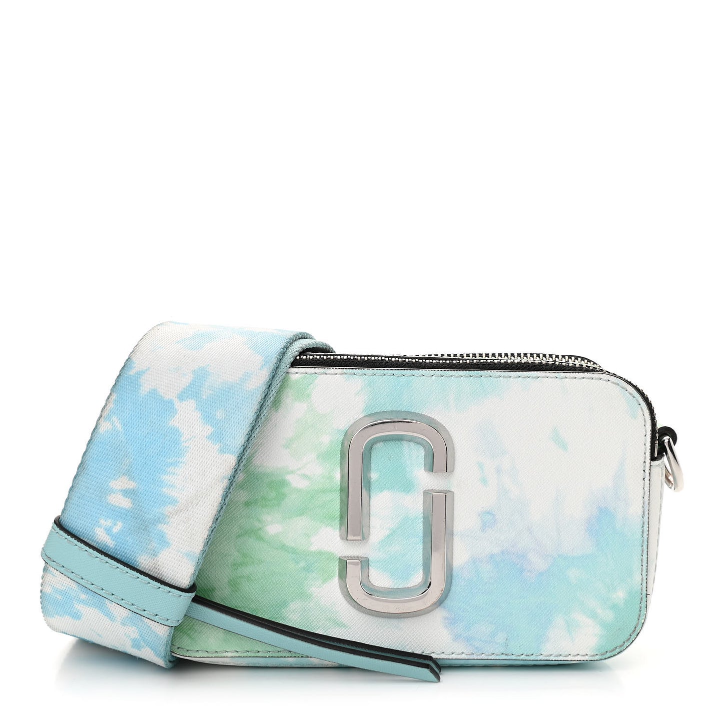 Saffiano Tie Dye Small Snapshot Camera Bag Blue Multicolor