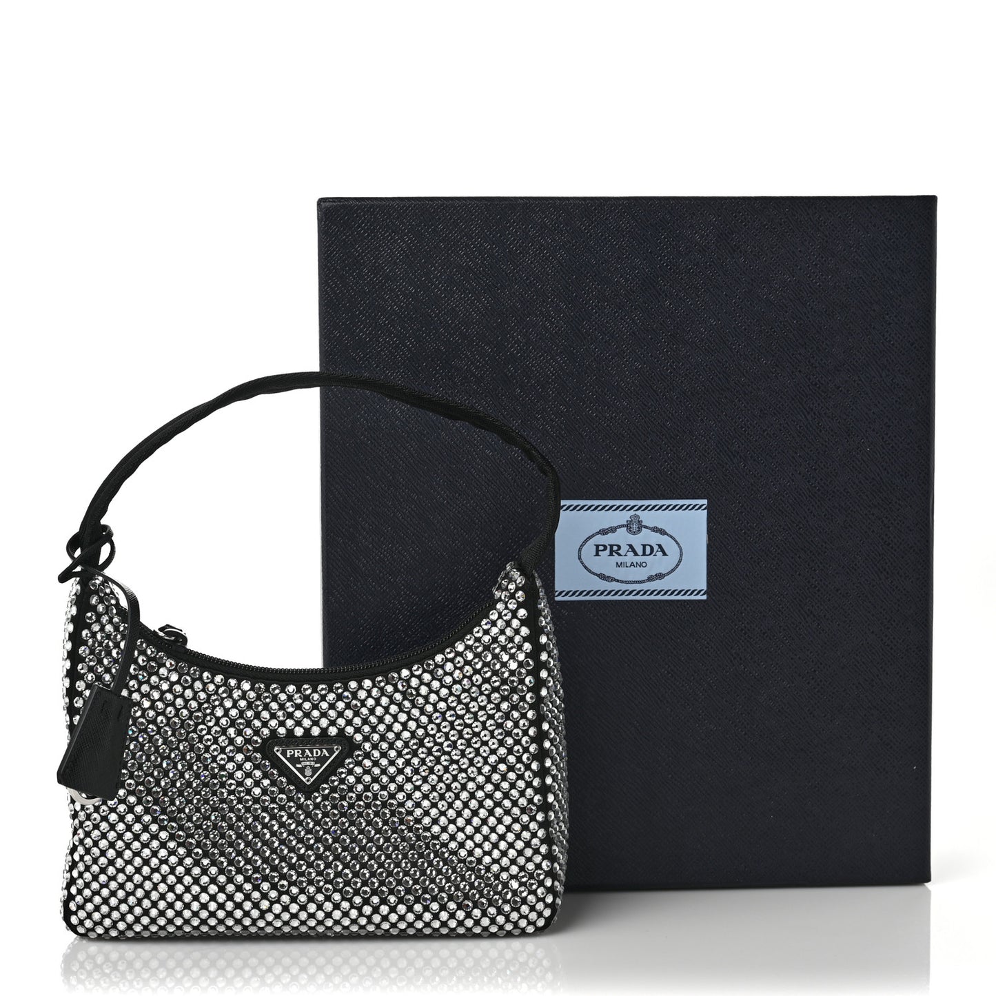 Satin Crystal Mini Re-Edition 2000 Bag Cristal