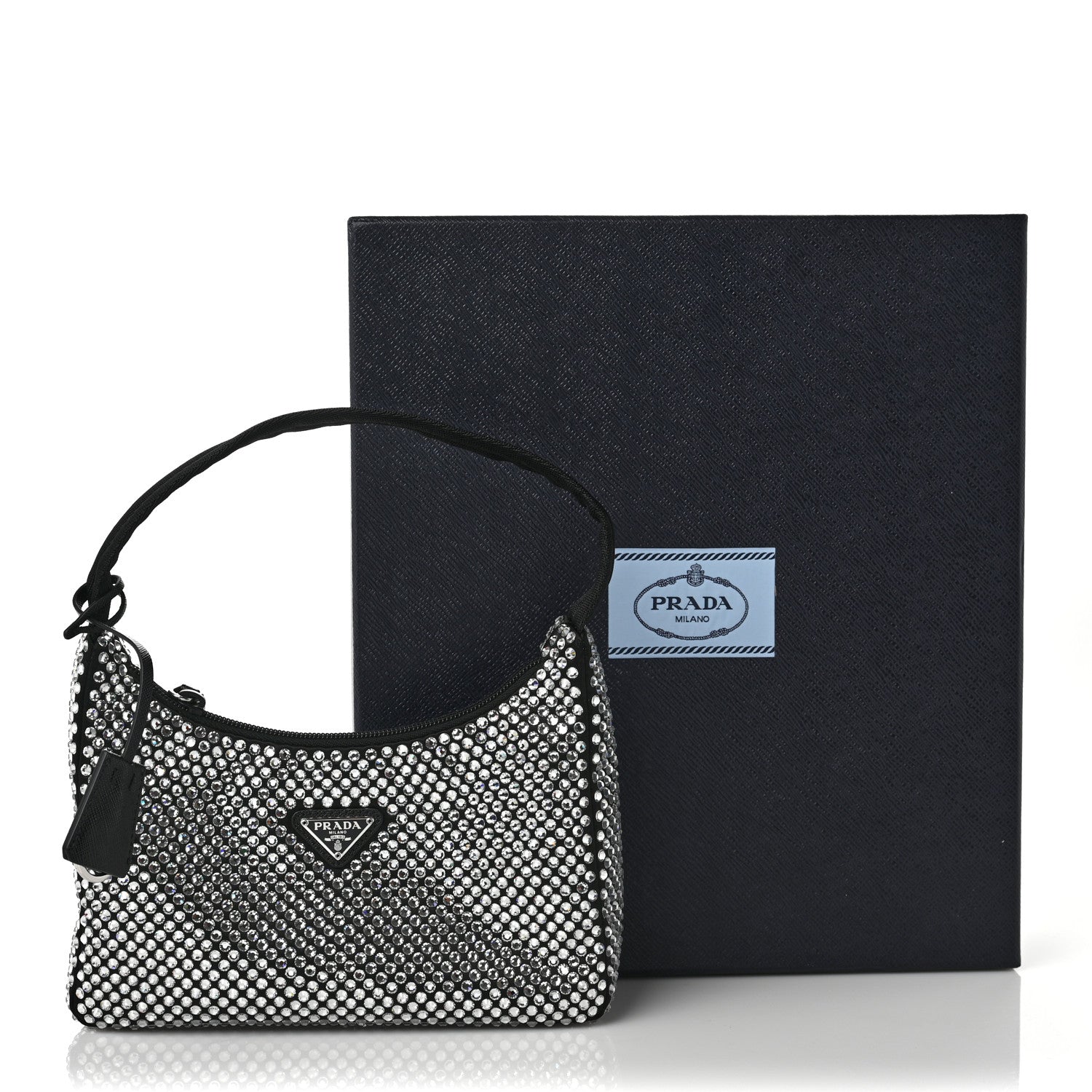 Prada Satin Crystal Mini Re-Edition 2000 Bag Cristal 9 of 9