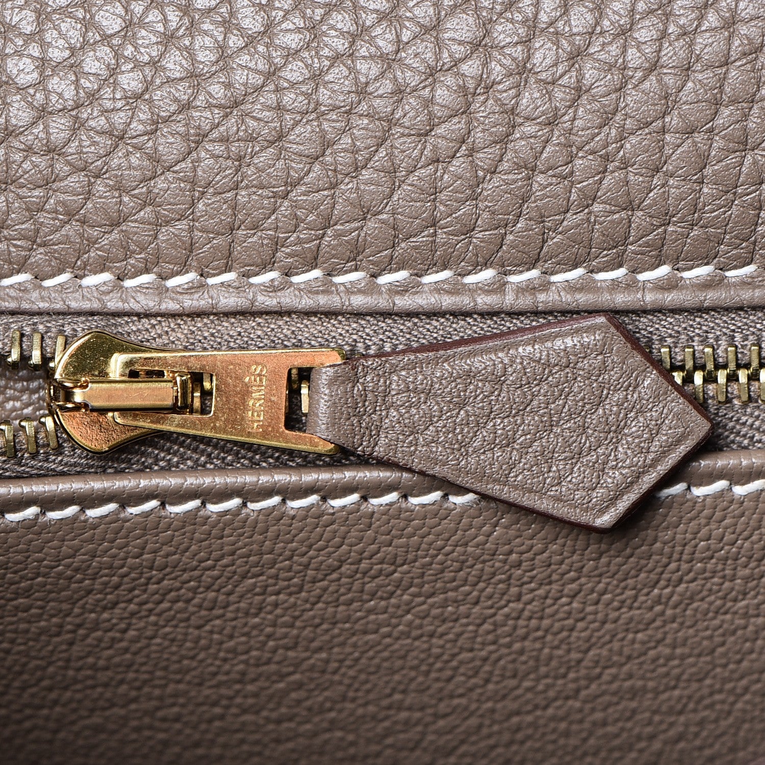 Hermes Taurillon Clemence Kelly Retourne 28 Etoupe 15 of 37