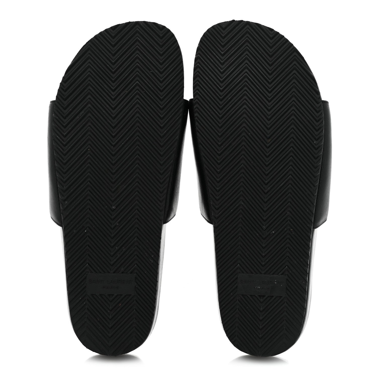 Saint Laurent Calfskin Monogram Jimmy Joan Slide Sandals 37 Black 5 of 8
