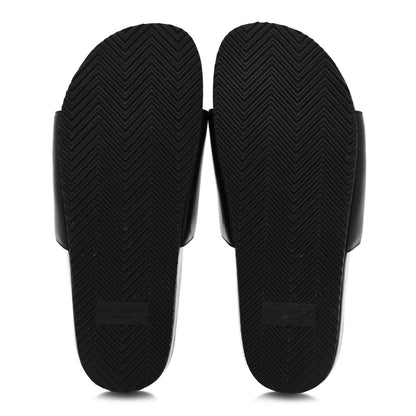 Saint Laurent Calfskin Monogram Jimmy Joan Slide Sandals 37 Black 5 of 8