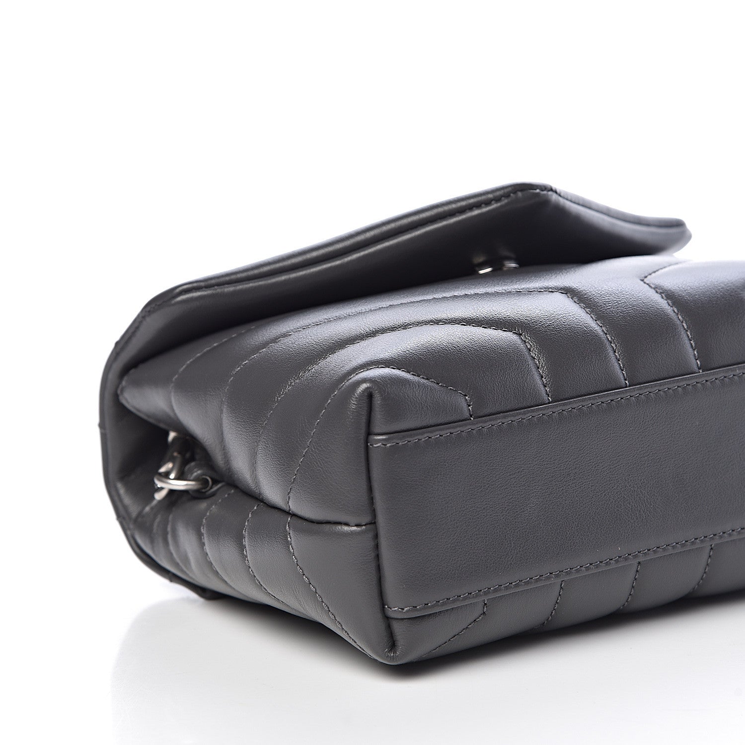Saint Laurent Calfskin Y Quilted Monogram Toy Loulou Crossbody Bag Earth 5 of 9