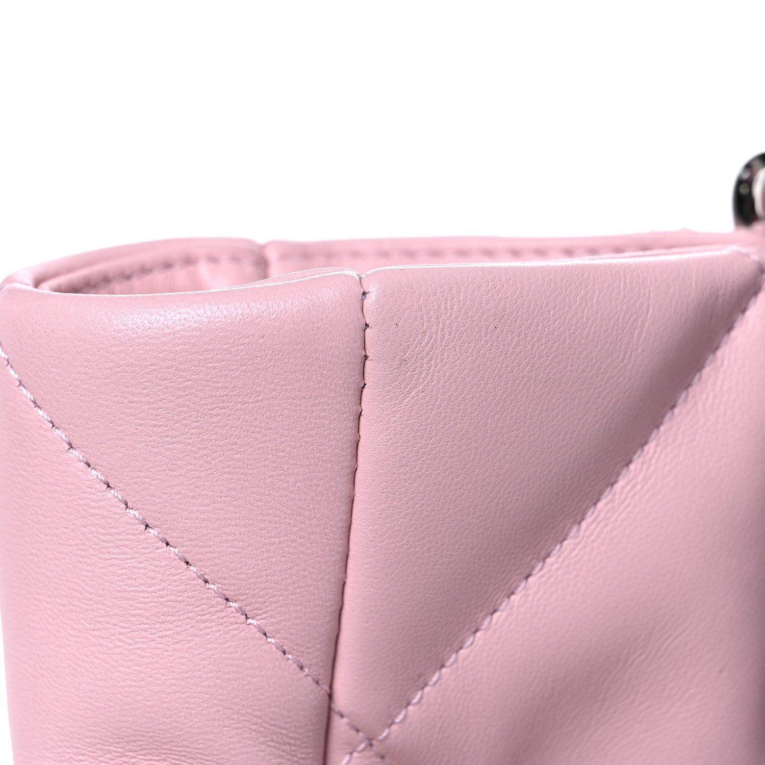Chanel Lambskin Quilted Chanel 19 Shopping Bag Pink 11 of 12