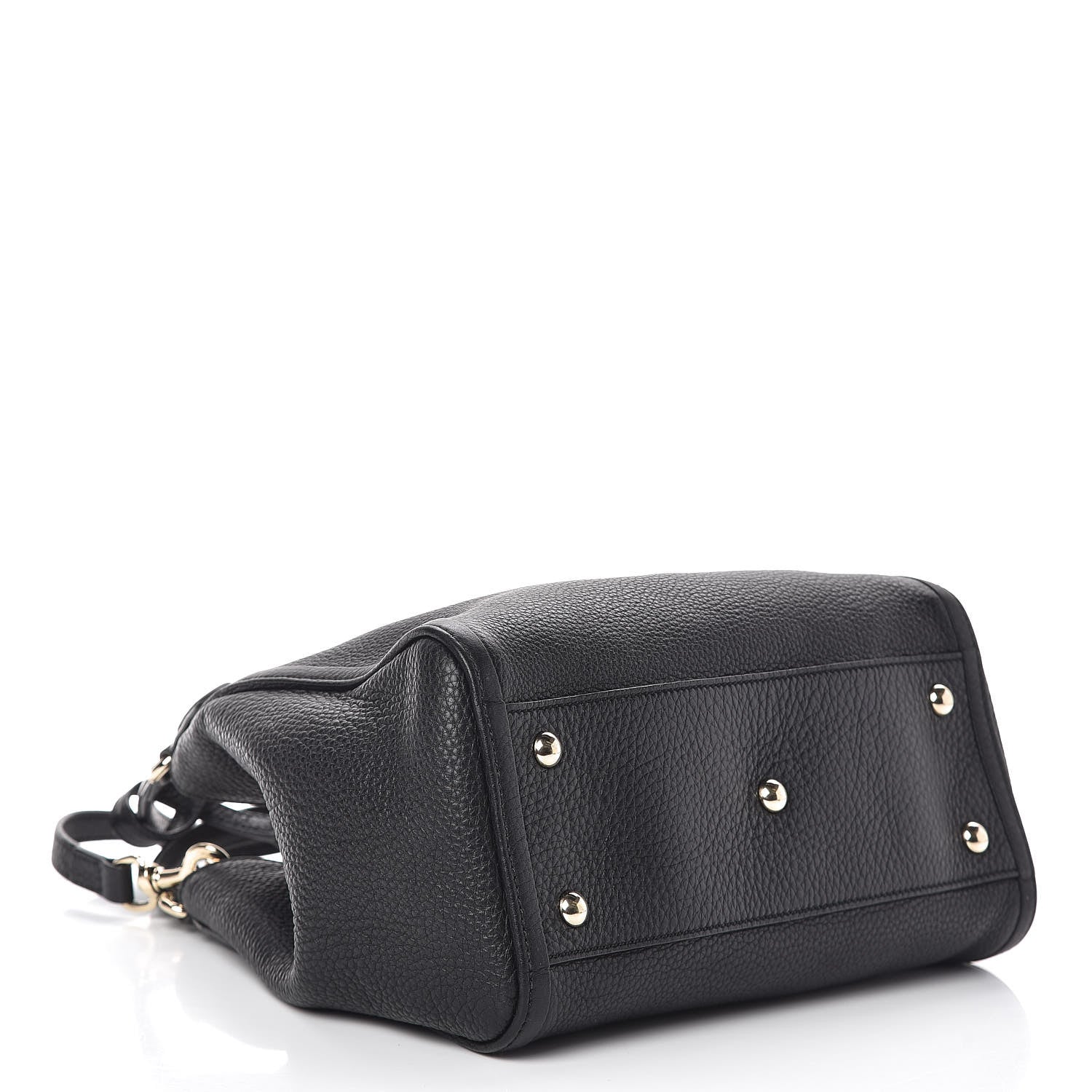 Gucci Pebbled Calfskin Small Soho Shoulder Bag Black 4 of 9