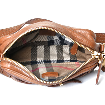 Burberry Grainy Calfskin Small Buckle Crossbody Brown 9 of 13
