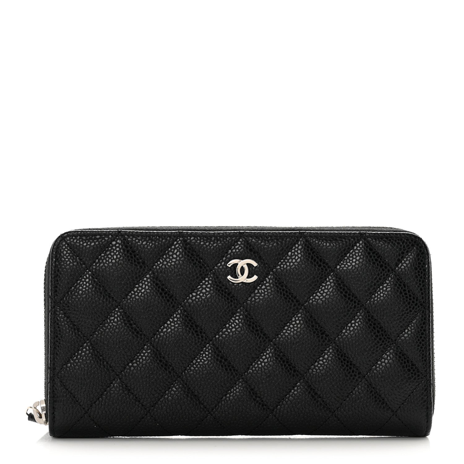 Chanel Caviar Quilted Large Gusset Zip Around Wallet Black 1 of 13