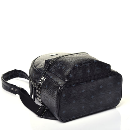 MCM Visetos Small Side Stud Stark Backpack Black 3 of 8