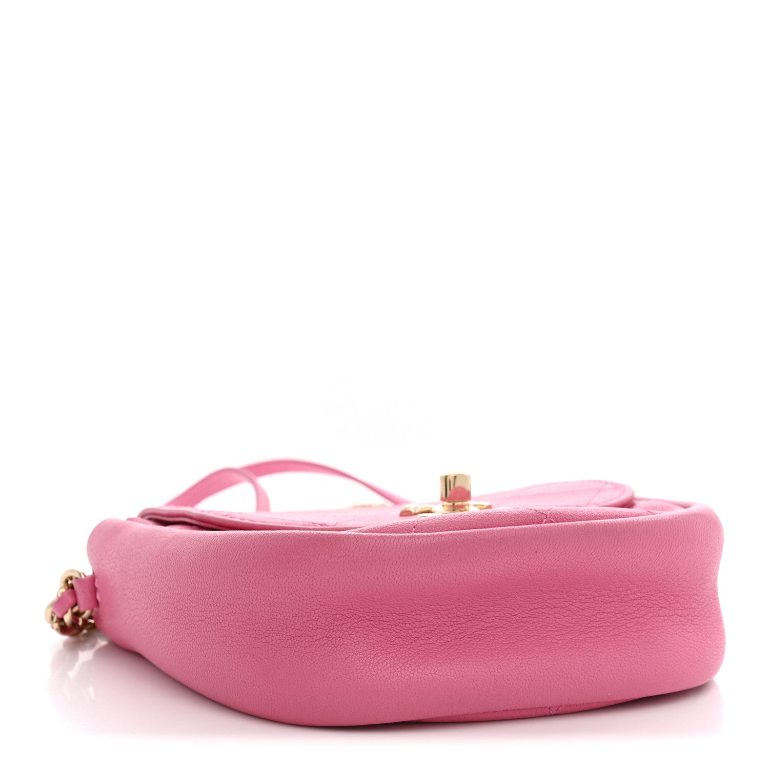 Chanel Goatskin Stitched Casual Trip Messenger Flap Pink 3 of 9