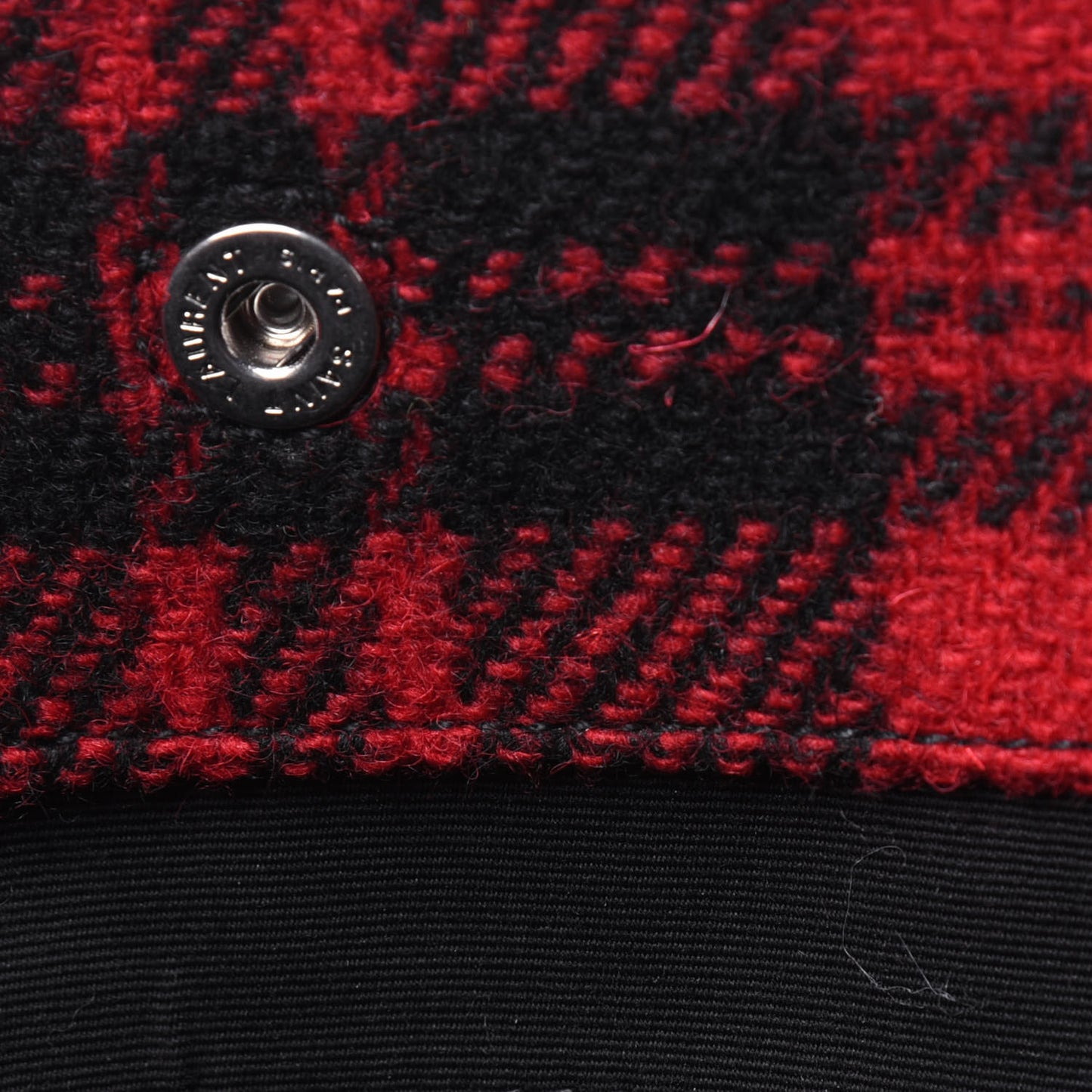 Wool Tartan Rive Gauche Noe Tote Red Black