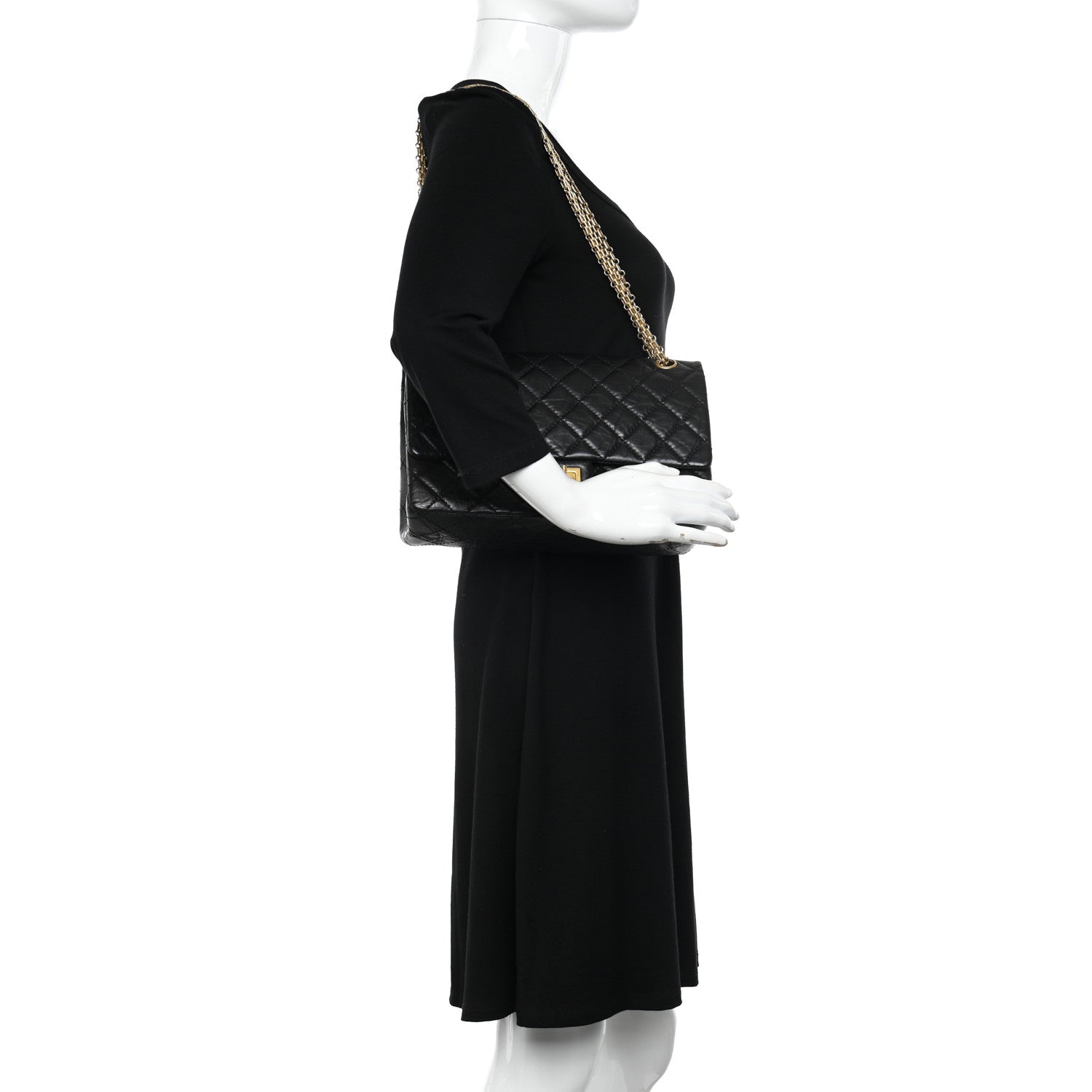 Chanel Aged Calfskin Quilted 2.55 Reissue 226 Flap Black 2 of 12