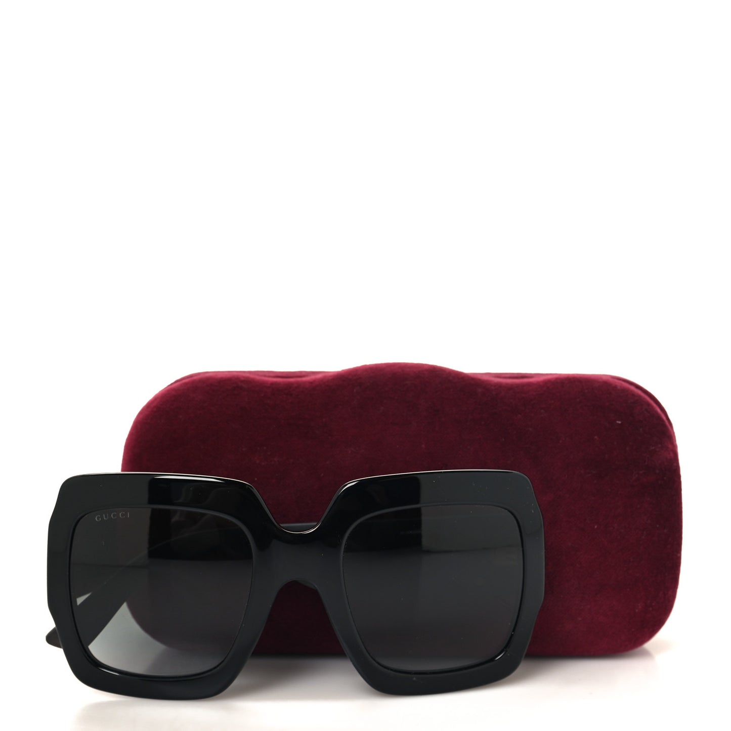 Square Frame Glitter GG0102S Sunglasses Black