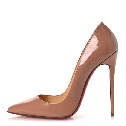 Christian Louboutin Patent So Kate 120 Pumps 38 Nude 1 of 10