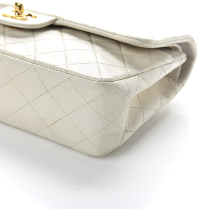 Chanel Lambskin Quilted Medium Double Flap White 9 of 9
