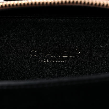Chanel Caviar Quilted Small CC Filigree Vanity Case Beige Black 6 of 11