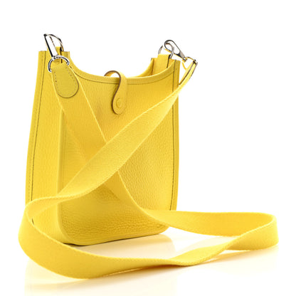 Hermes Taurillon Clemence Evelyne TPM Lime 3 of 14