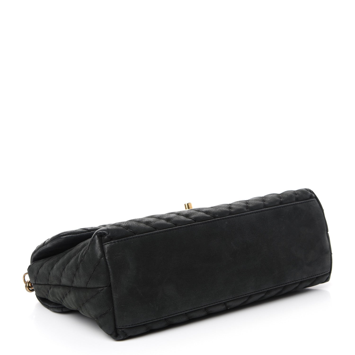 Chanel Iridescent Calfskin Surpique Chevron Large Flap Black 4 of 10