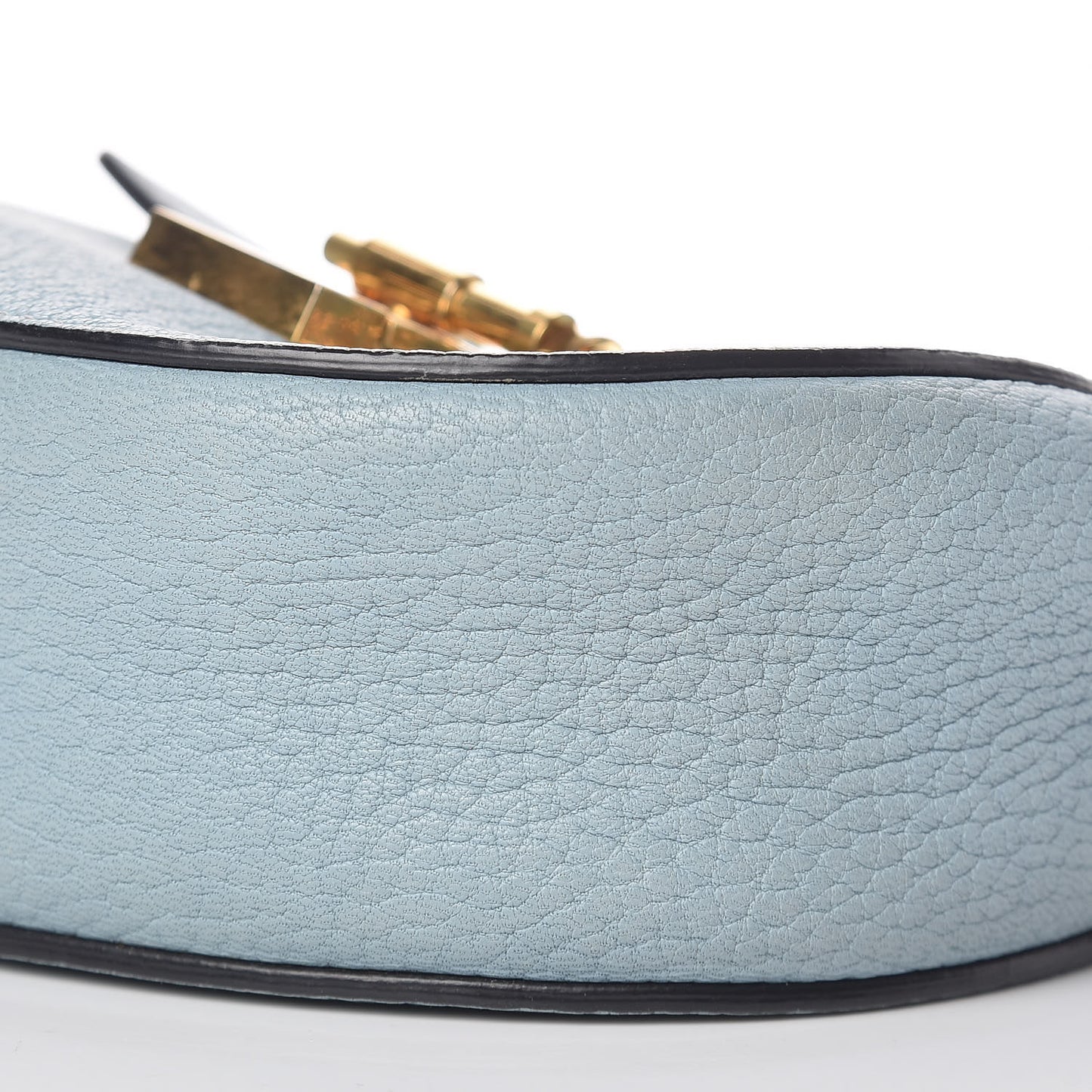 Grained Lambskin MIni Drew Shoulder Bag Cloudy Blue