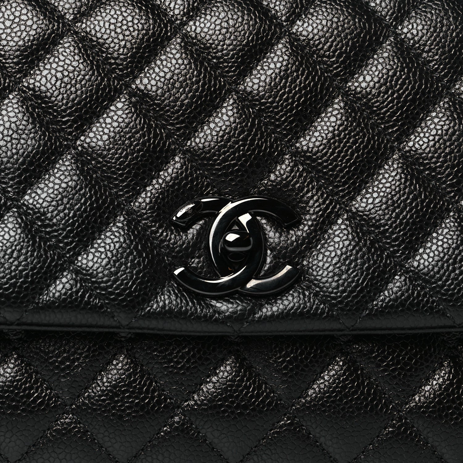 Chanel Caviar Quilted Small Coco Handle Flap So Black 8 of 10