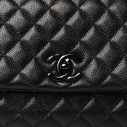 Chanel Caviar Quilted Small Coco Handle Flap So Black 8 of 10