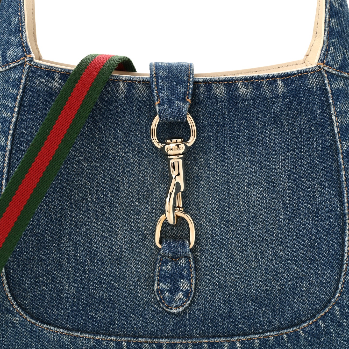 Denim Small Jackie Shoulder Bag Blue Denim