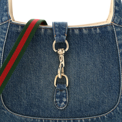Gucci Denim Small Jackie Shoulder Bag Blue Denim 8 of 11