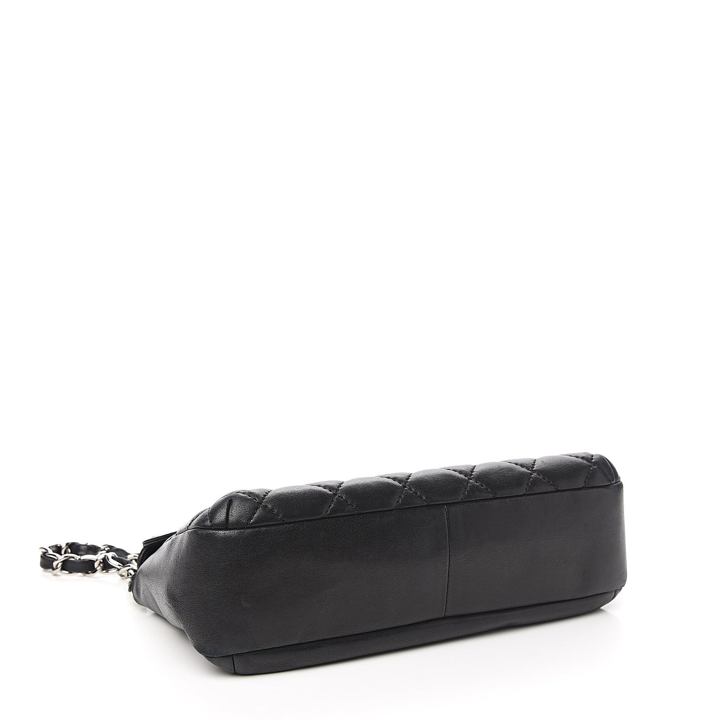 Lambskin Quilted Small Single Flap Black