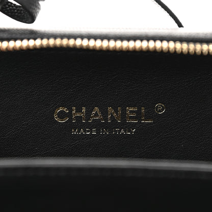 Chanel Caviar Quilted Small CC Filigree Vanity Case Black 6 of 9