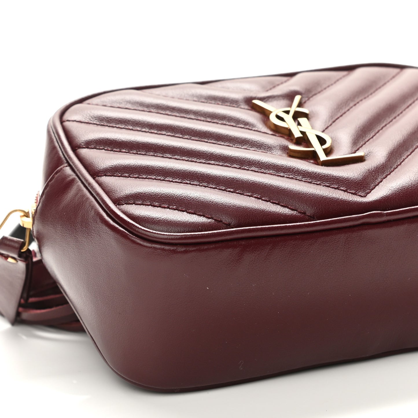 Calfskin Matelasse Monogram Lou Belt Bag Dark Legion Red