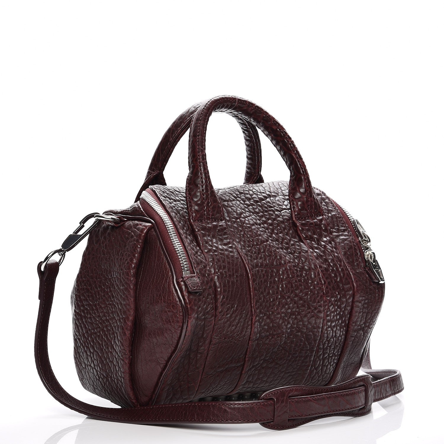 Alexander Wang Pebbled Lambskin Rockie Beet Rhodium Hardware 4 of 10