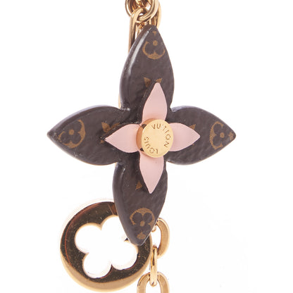 Louis Vuitton Brass Monogram Blooming Flowers Bag Charm Key Holder Rose Ballerine 2 of 3
