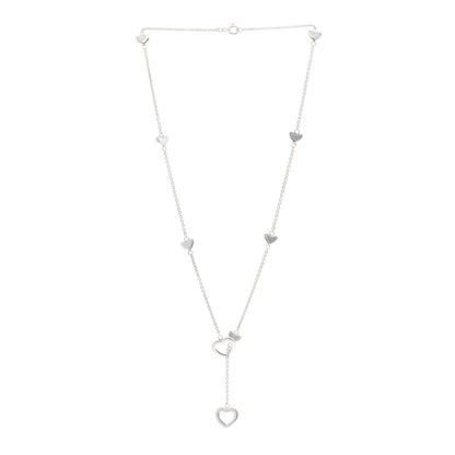 Tiffany Sterling Silver Heart Lariat Necklace 3 of 4