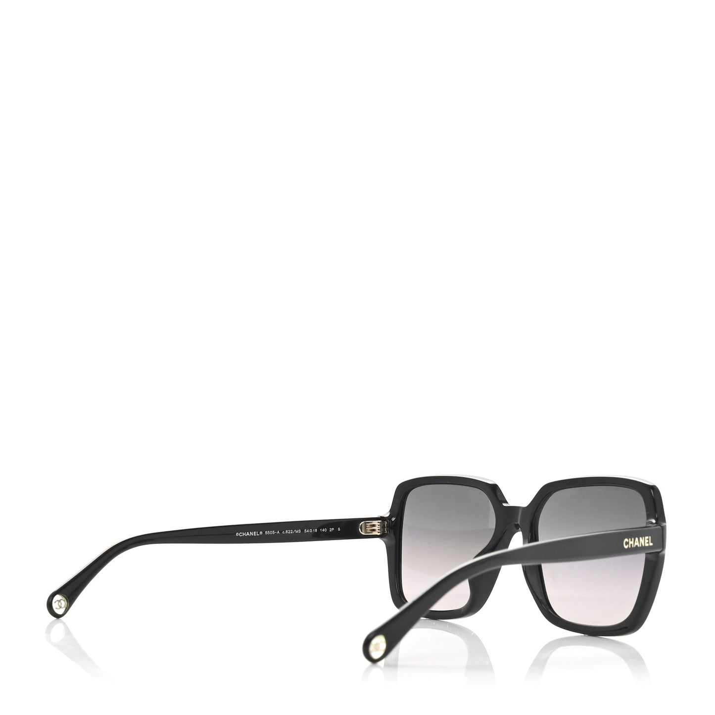 Acetate Square Sunglasses 5505-A Black